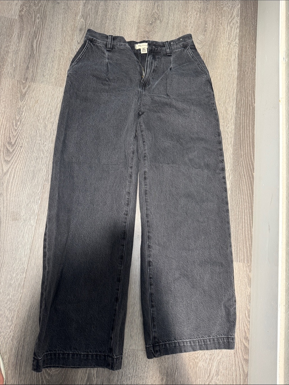 Madewell Black Wide-Leg High-Rise Jeans